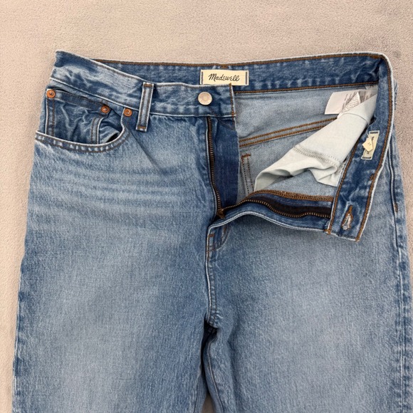 Madewell 90s Straight Jeans Light Wash High Rise Denim Pants Women's Size 29 - Picture 3 of 16